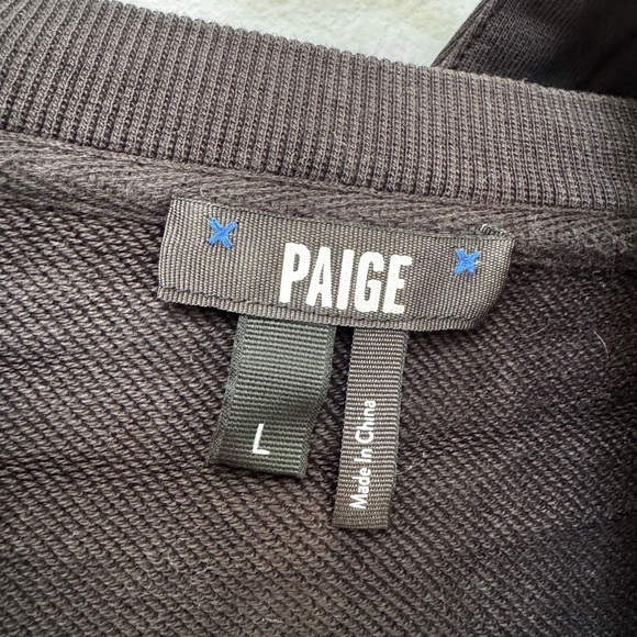 Paige Drawstring Dark Gray Knitted Hoodie in Large - Picture 7 of 8